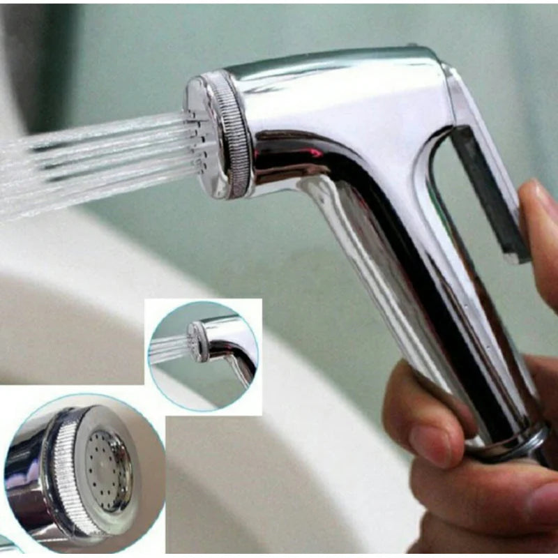 5"inches Toilet Shower in Shiny Chrome | Made in Durable ABS Plastic | High Water Pressure | Easy Installation