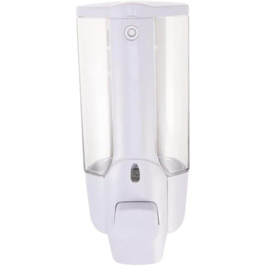 350ml Liquid Dispenser in White for Liquid Soap, Shampoo, Body Wash or Sanitizer | Made in ABS Plastic | Wall Mounted