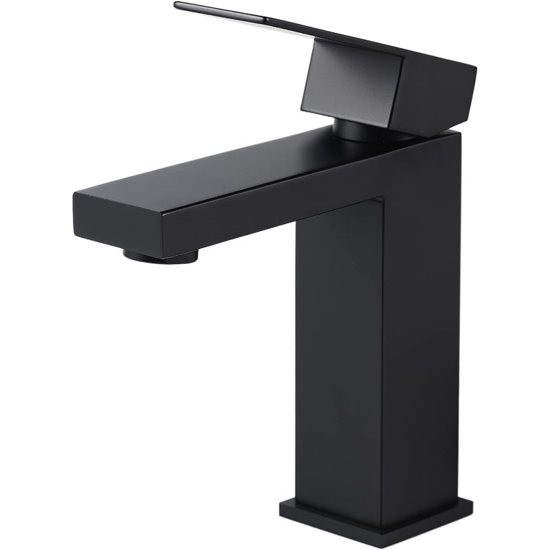 Basic Basin Mixer in Matt Black 6" inches | Stainless Steel | Hot and Cold Mixer