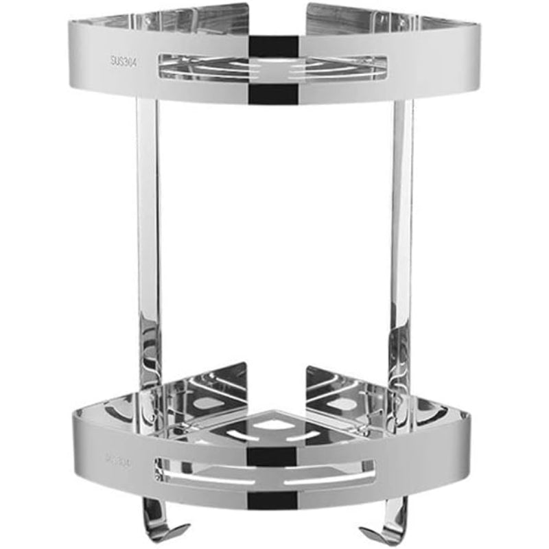 Bathroom Corner Shelf in Stainless Steel Silver Chrome