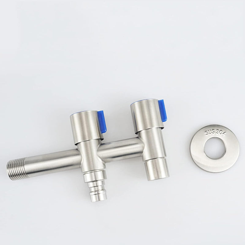 Double Bibcock in Stainless Steel for Toilet, Bathrooms & Wash Areas