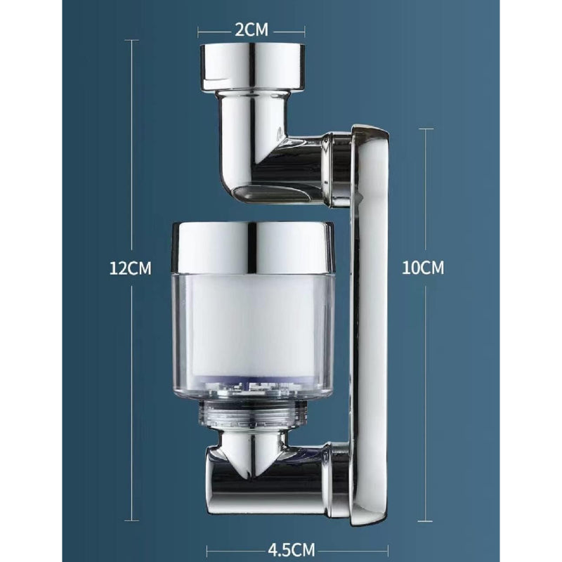 360° Rotatable Spray Attachment with Filter for Kitchen or Bathroom Mixers | 1080° Swivel Faucet/Extender | Made in ABS Plastic