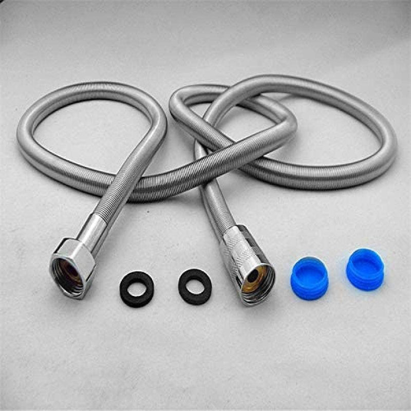 1 Meter Spring Water Pipe for Muslim Showers in Silver Matt Stainless Steel