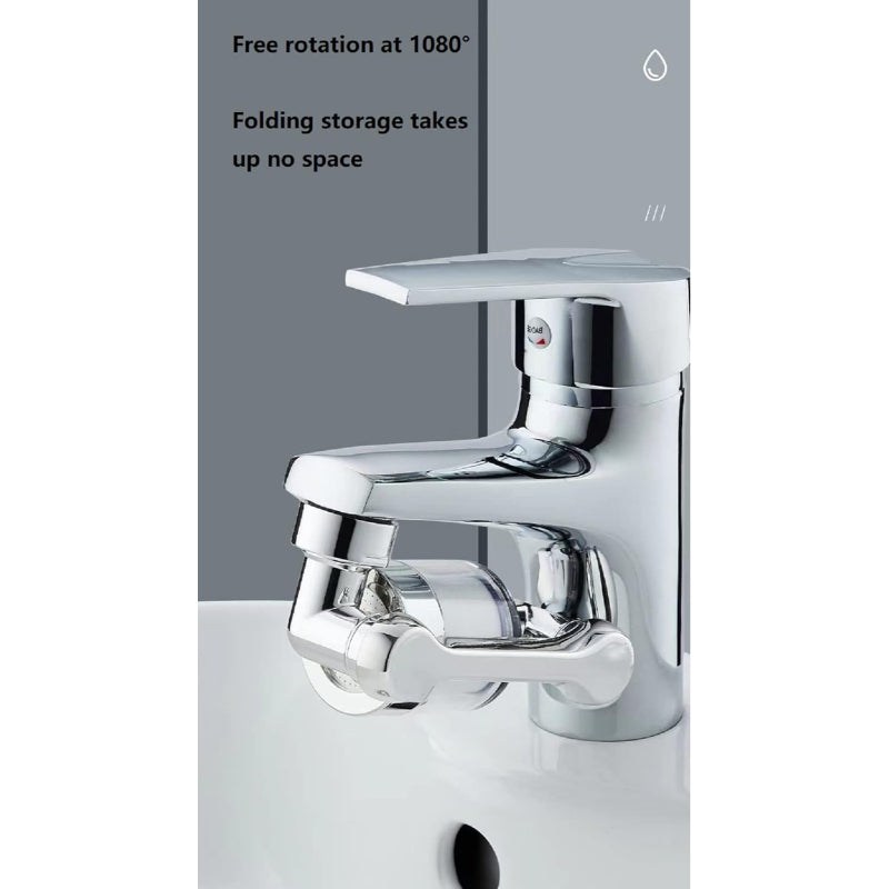 360° Rotatable Spray Attachment with Filter for Kitchen or Bathroom Mixers | 1080° Swivel Faucet/Extender | Made in ABS Plastic