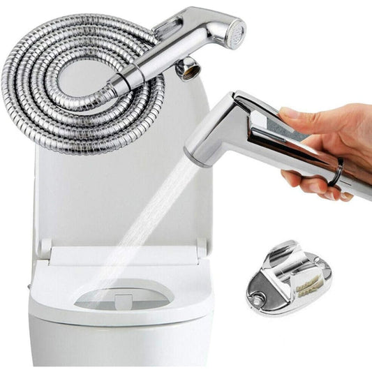 5"inches Toilet Shower in Shiny Chrome | Made in Durable ABS Plastic | High Water Pressure | Easy Installation