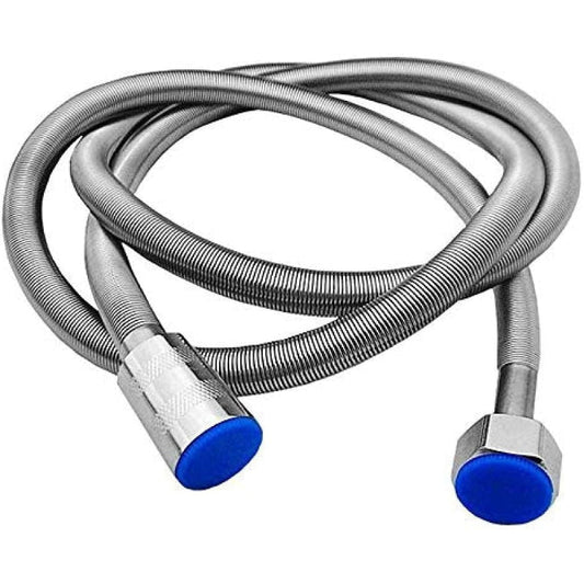 1 Meter Spring Water Pipe for Muslim Showers in Silver Matt Stainless Steel