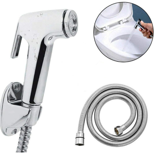 Muslim Shower Set in Chrome 5"inches Head + 1 Meter SS Pipe | Shop Now