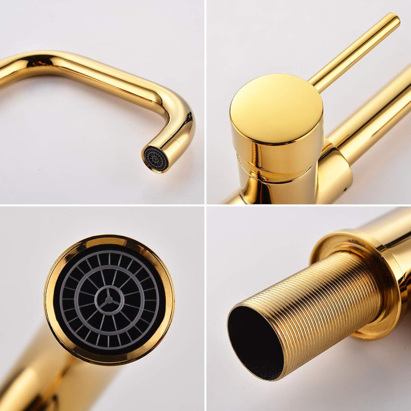 Heavy Duty Bay Neck Kitchen Mixers in Stainless Steel | Matt Black, Gun Metal & Shiny Gold