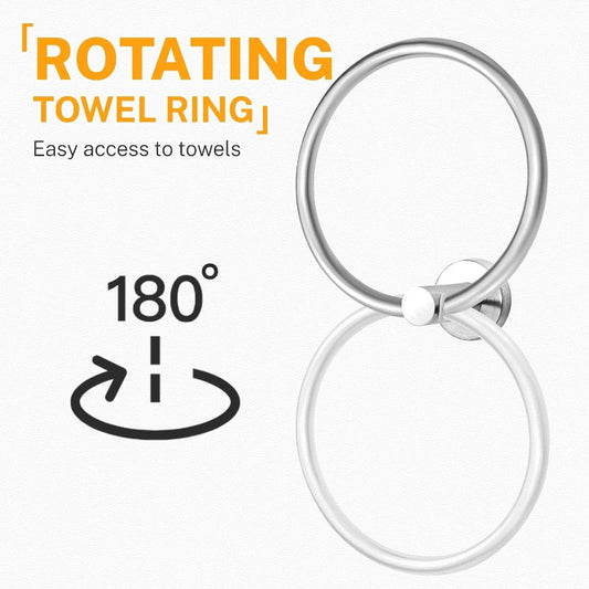 Wesda Towel Ring Stainless Steel in Shiny Chrome
