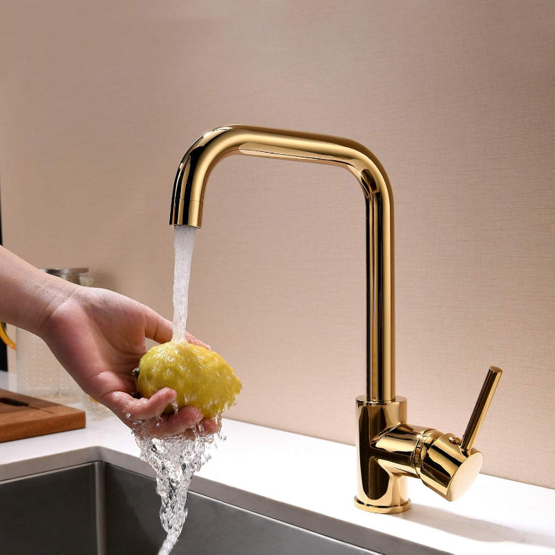 Heavy Duty Bay Neck Kitchen Mixers in Stainless Steel | Matt Black, Gun Metal & Shiny Gold