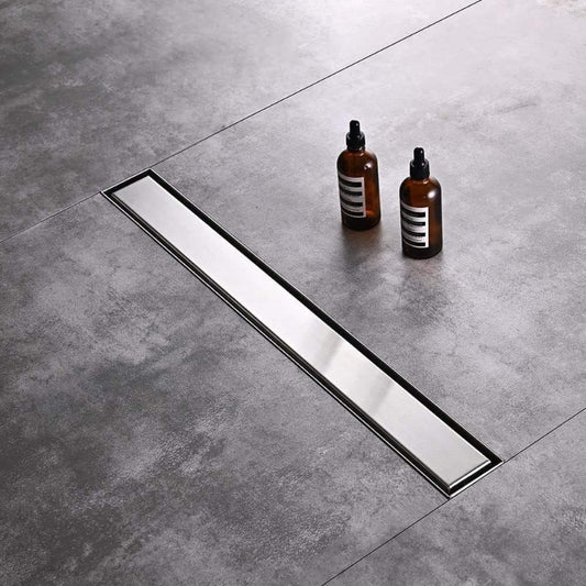 Tile Insert Linear Floor Drain in Stainless Steel
