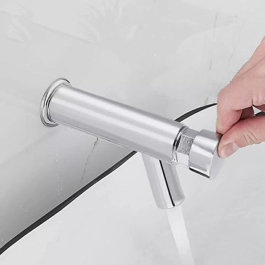 Auto Off Push Button Faucet in Brass | Auto Off in 5 to 8 Seconds | Single Line | Wall Mounted | for Bathrooms and Kitchens