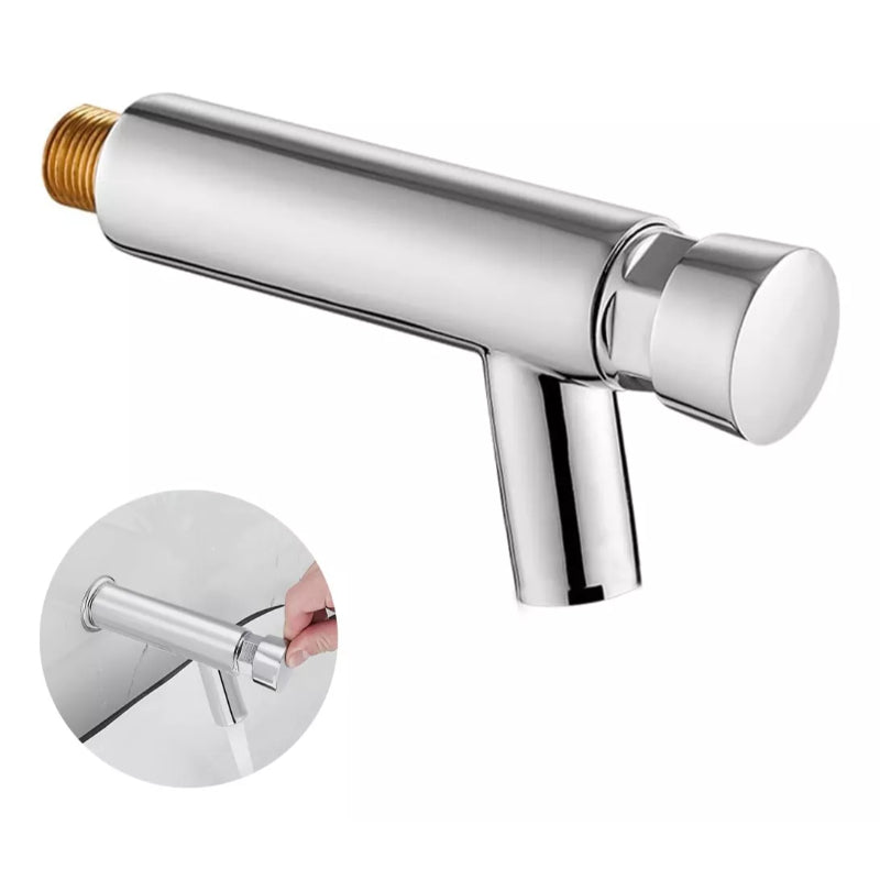 Auto Off Push Button Faucet in Brass | Auto Off in 5 to 8 Seconds | Single Line | Wall Mounted | for Bathrooms and Kitchens
