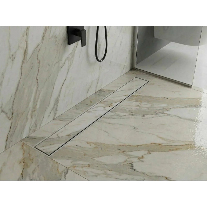 Tile Insert Linear Floor Drain in Stainless Steel