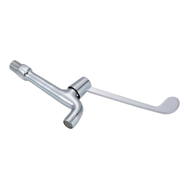 Elbow Operated Long Lever Medical Basin Faucet in Stainless Steel | Wall Mounted | Single Line | for Laboratories and Hospitals