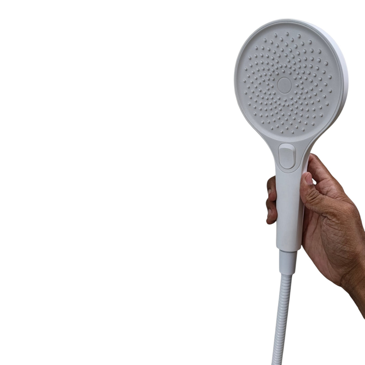 Premium Bath Shower Complete Set in White | 10" inch Shower + 1.5 Meter Pipe + Holder | Made in Durable ABS Plastic | Multi Water Flow | High Water Pressure | Easy Installation