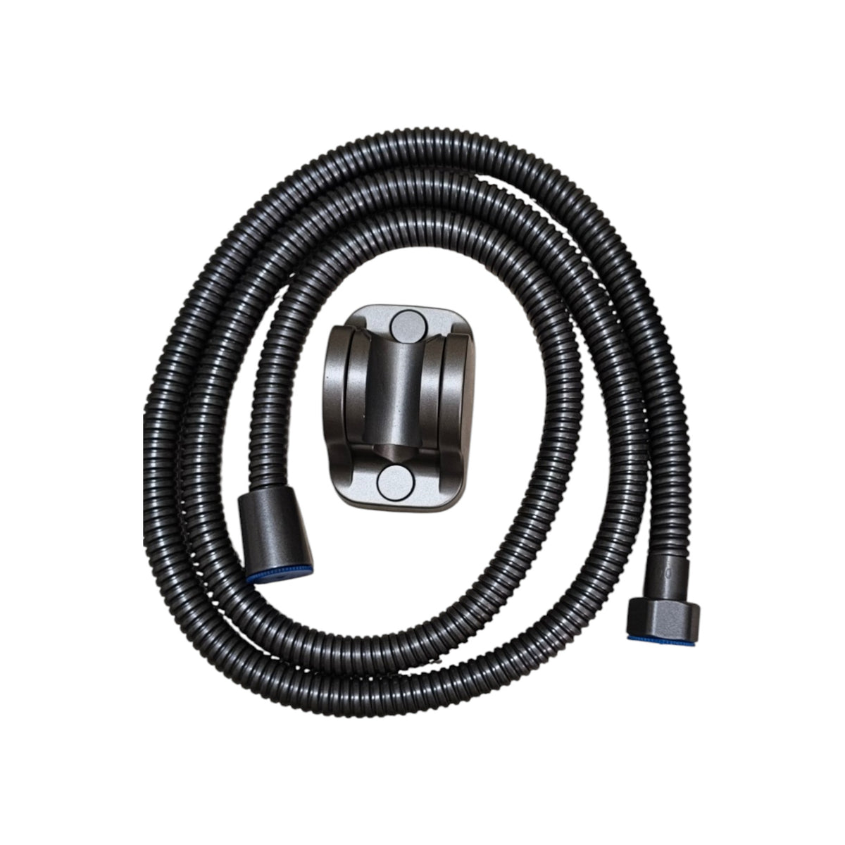 Premium Bath Shower Complete Set in Gun Metallic | 10" inch Shower + 1.5 Meter Pipe + Holder | Made in Durable ABS Plastic | Multi Water Flow | High Water Pressure | Easy Installation