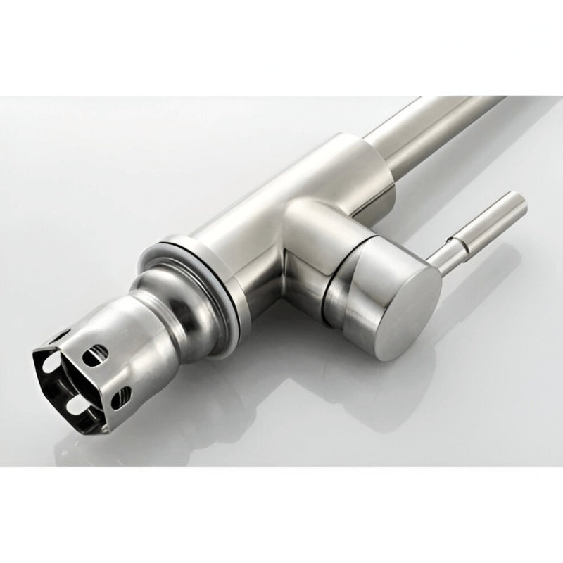 Premium Flexible Neck Kitchen Mixer in Stainless Steel | Hot and Cold Mixer | 360° Moveable
