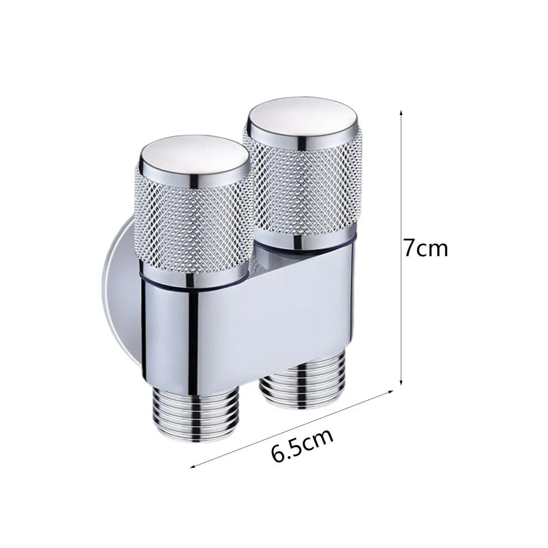2 in 1 Double Heavy T-Cock Stainless Steel with Toilet Shower Set in ABS Plastic | Black, Chrome & Gun Grey