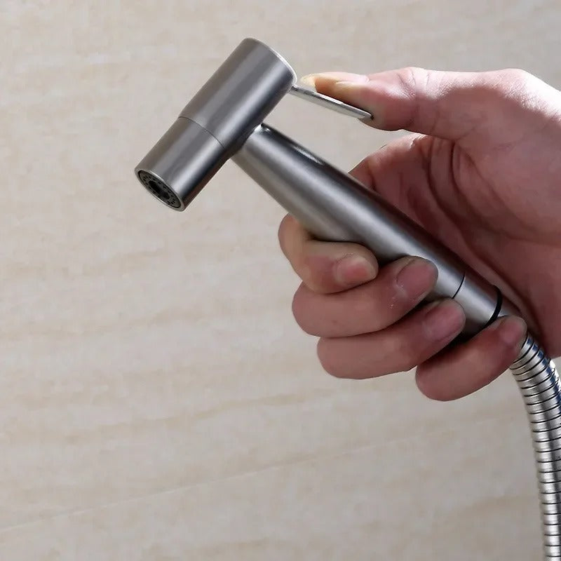 Stainless Steel Muslim Shower Set 5"inches Head + 1.2 Meter Pipe | High Water Pressure | Easy Installation