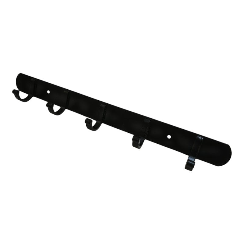 5pcs Aluminium Accessories Set Matt Black | Shelf + Soap Dish + Brush Holder + Towel Rod + Wall Hanger