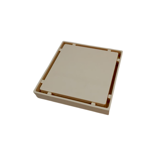 Premium 6x6" Inch Tile Floor Drain in ABS Plastic | Colours White, Black & Ivory