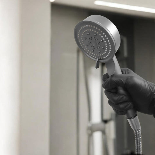 5 in 1 Hand Shower Set with Mist for Bathing in Matt Dark Grey | Durable ABS Plastic | 9" inches Head and 1.5 Meter Stainless Steel Chrome Pipe