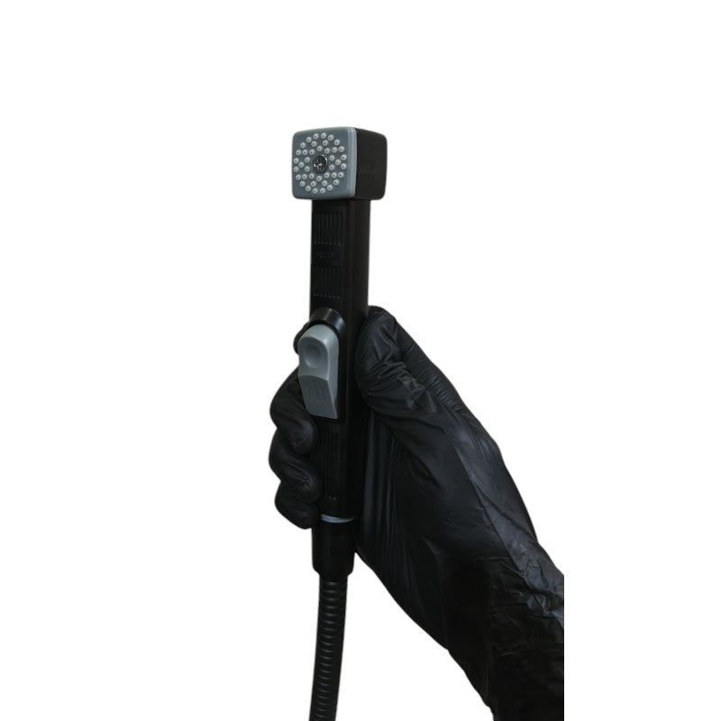 Premium Muslim Shower Set 7"inches Head + 1.2 Meter Pipe Matt Black | High Water Pressure | Easy Installation | ABS Plastic Head + Stainless Steel Pipe