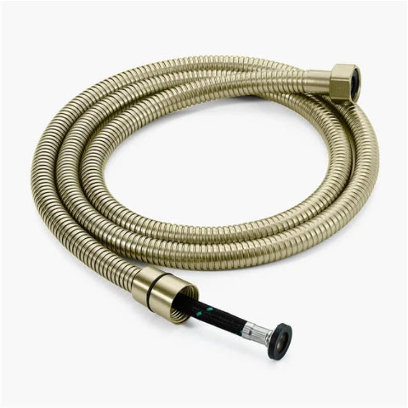 Golden Stainless Steel Muslim Shower Set 5"inches Head + 1.2 Meter Pipe | High Water Pressure | Easy Installation