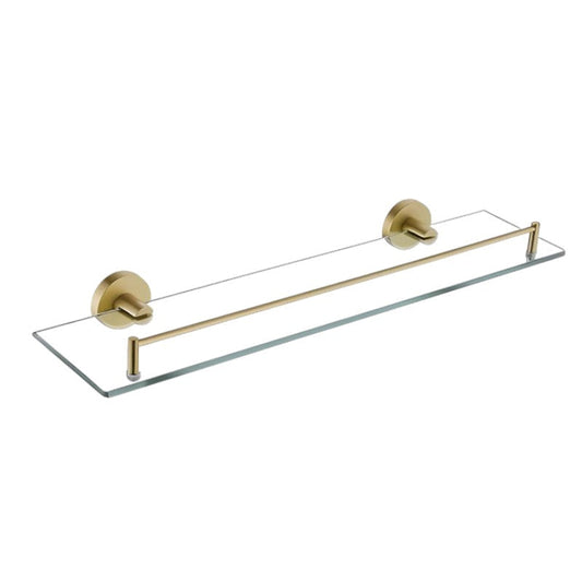 Wesda Bathroom Glass Shelf Shiny Gold in Stainless Steel