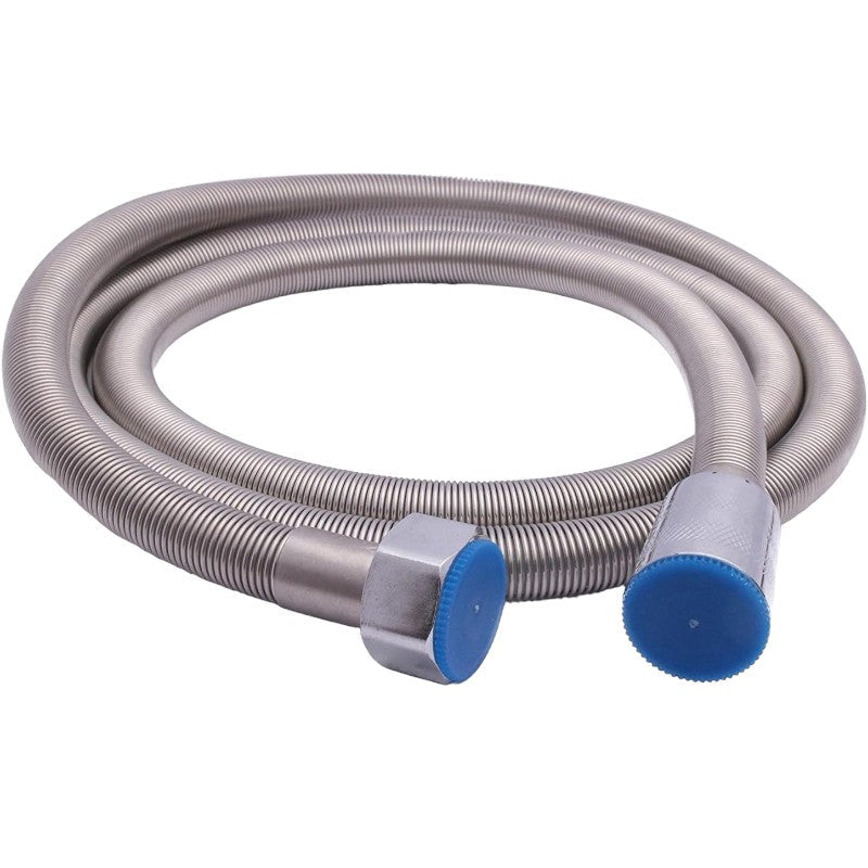 Stainless Steel Muslim Shower Set 5"inches Head + 1 Meter Spring Pipe in Silver | High Water Pressure | Easy Installation