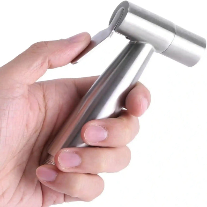 Stainless Steel Muslim Shower Set 5"inches Head + 1.2 Meter Pipe | High Water Pressure | Easy Installation