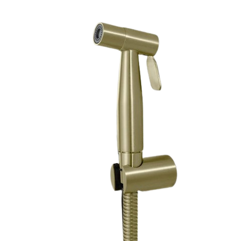 Golden Stainless Steel Muslim Shower Set 5"inches Head + 1.2 Meter Pipe | High Water Pressure | Easy Installation