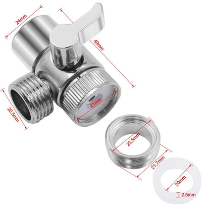 2 in 1 Divider for Kitchen and Basin Faucet for Shower Connection | Made in Stainless Steel | Easy Installation