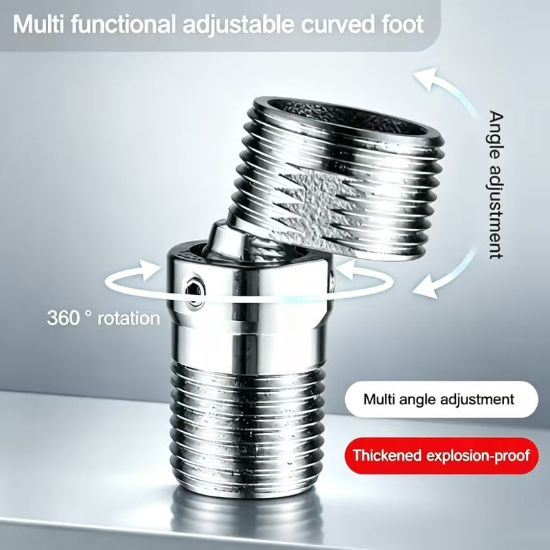 Adjustable Half Sides for Wall Mixer in Stainless Steel | Standard 1/2" inch (wall side) by 3/4" inch (mixer side)