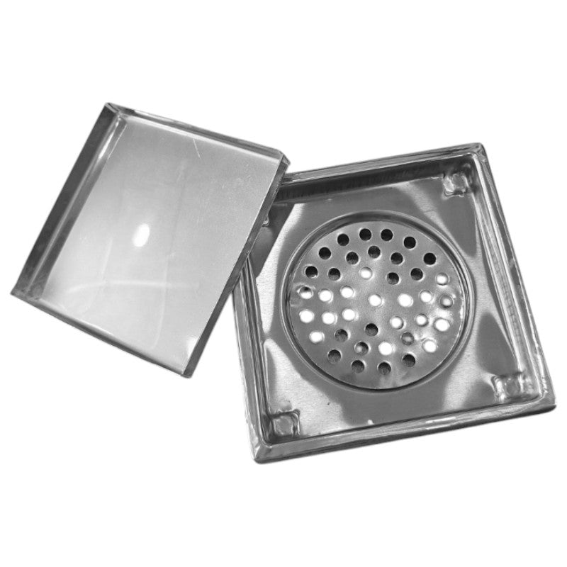 6x6" Inch Tile Floor Drain in Stainless Steel
