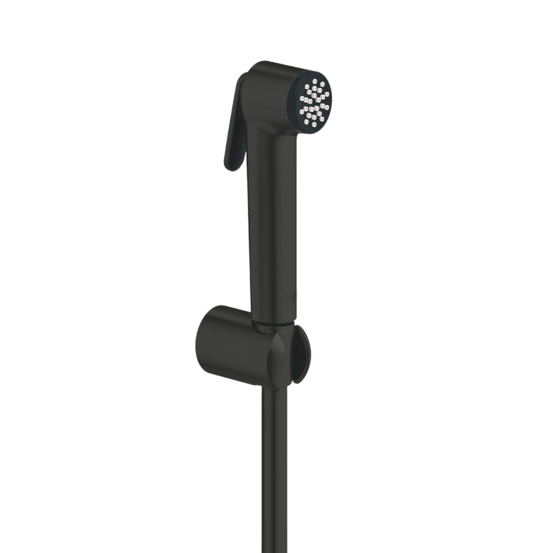 Matt Black Premium Muslim Shower Set 6"inches Shower Head + 1.2m PVC Pipe  | High Water Pressure | Easy Installation