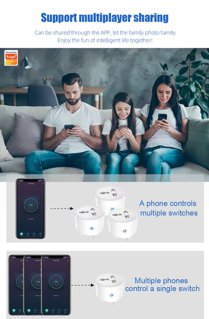 Smart Wi-fi 20A Plug 3 Pin