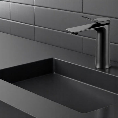 Stylish Wash Basin Faucet Matt Black in Stainless Steel | Hot and Cold Mixer | Easy to Install