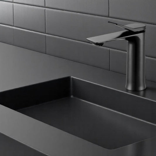 Stylish Wash Basin Faucet Matt Black in Stainless Steel | Hot and Cold Mixer | Easy to Install