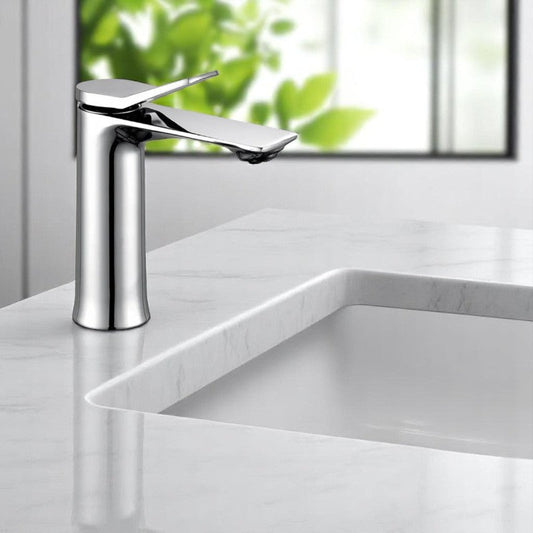 Stylish Wash Basin Faucet Shiny Chrome in Stainless Steel | Hot and Cold Mixer | Easy to Install