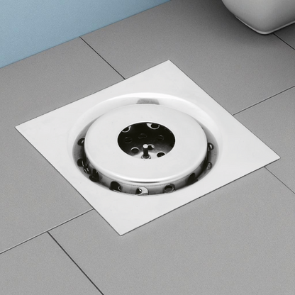 6x6" inch Floor Drain in Stainless Steel Shiny Chrome