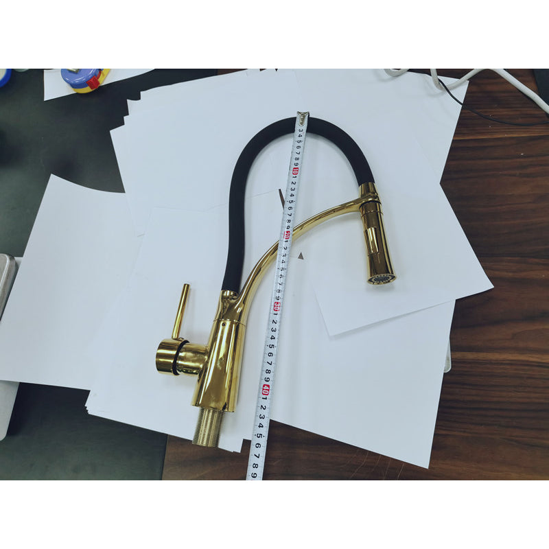 Premium and classical Stainless Steel Kitchen Faucet in Black Gold | Hot and Cold Mixer | 360° Moveable| Single Handle