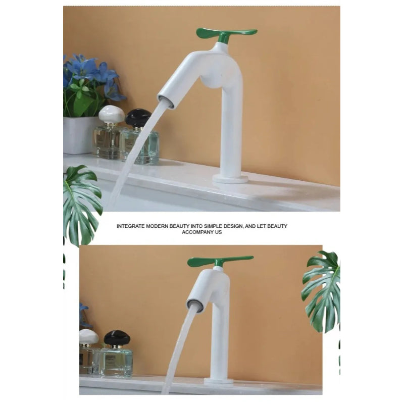 Fancy Basin Mixer in Brass | Hot and Cold Mixer