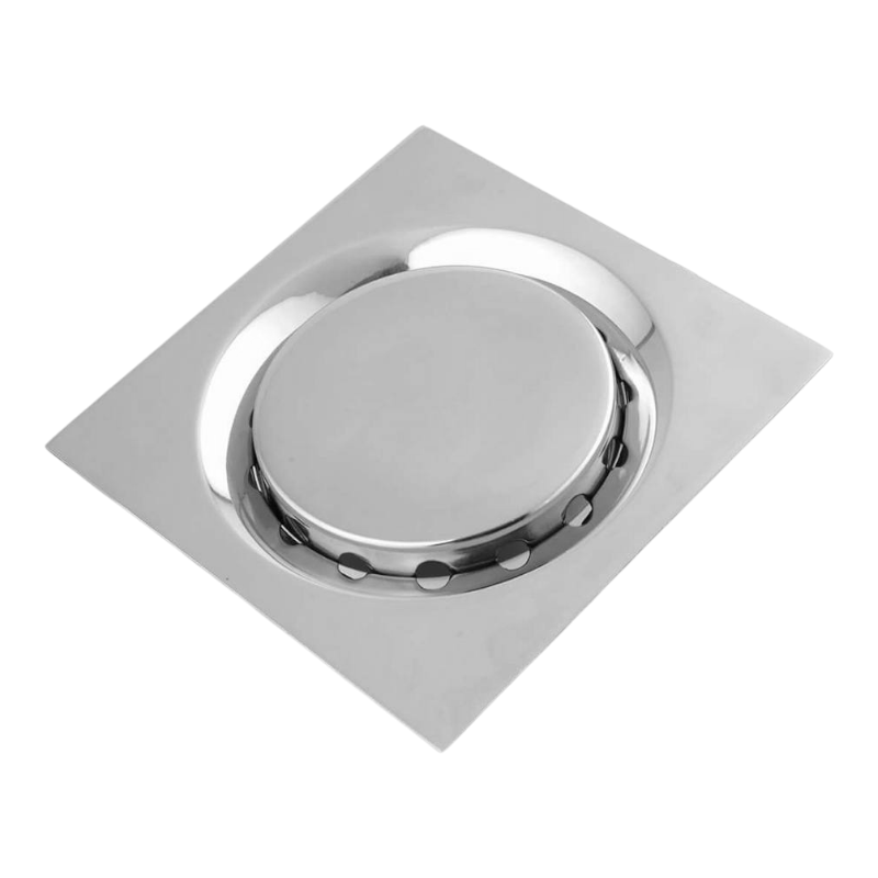 6x6" inch Floor Drain in Stainless Steel Shiny Chrome