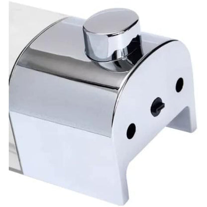 500ml Liquid Dispenser in Chrome for Liquid Soap, Shampoo, Body Wash or Sanitizer | Made in ABS Plastic | Wall Mounted