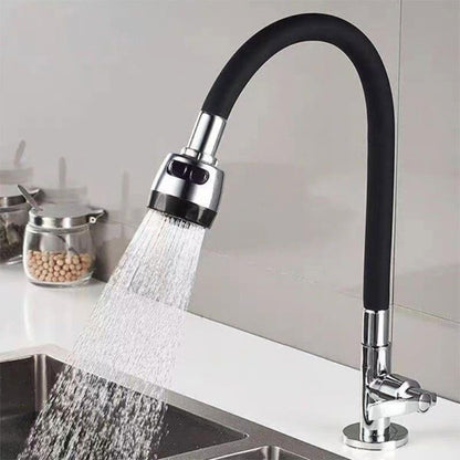 360° Flexible Rubber Neck for Faucets in Stainless Steel for Kitchen and Bathroom | Dual Function Sprayer