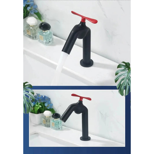 Fancy Basin Mixer in Brass | Hot and Cold Mixer