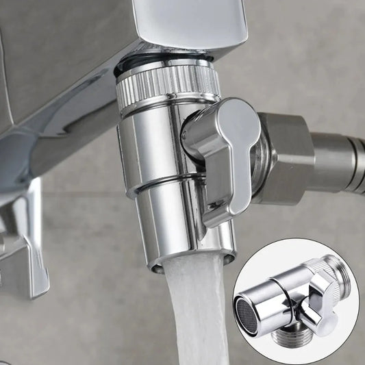 2 in 1 Divider for Kitchen and Basin Faucet for Shower Connection | Made in Stainless Steel | Easy Installation