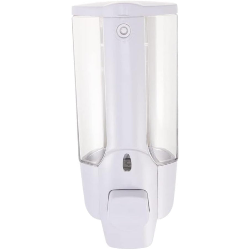 350ml Liquid Dispenser in White for Liquid Soap, Shampoo, Body Wash or Sanitizer | Made in ABS Plastic | Wall Mounted